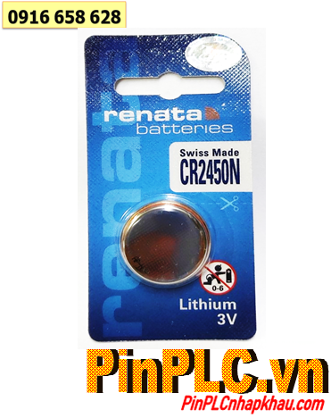 Pin Renata CR2450N; Pin 3v lithium Renata CR2450N Xuất xứ Thụy sỹ 